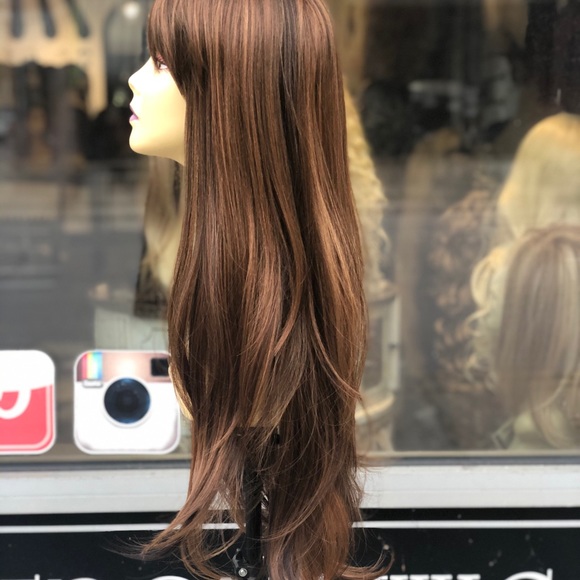 Long copper brown bangs wig 2020 - Picture 6 of 9